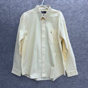 Polo Ralph Lauren Yarmouth Men's Oxford Button Down Shirt L, 100% Cotton, Yellow